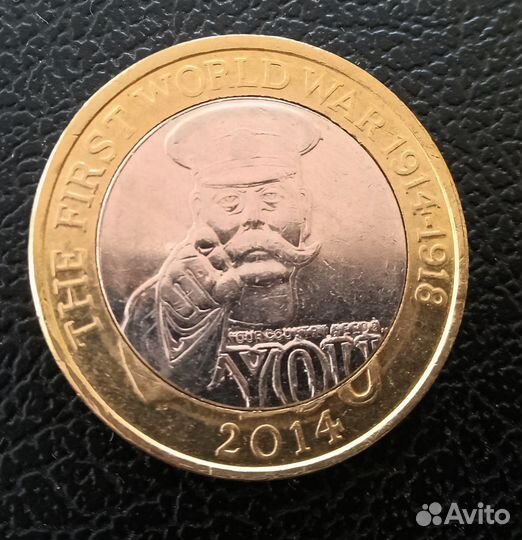 Великобритания-2 фунта стерл.UNC.Мешковые.Биметалл