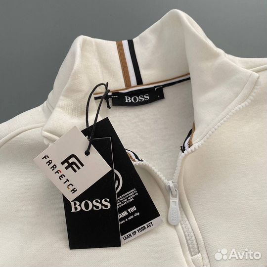 Свитшот мужской Hugo boss с начесом черный