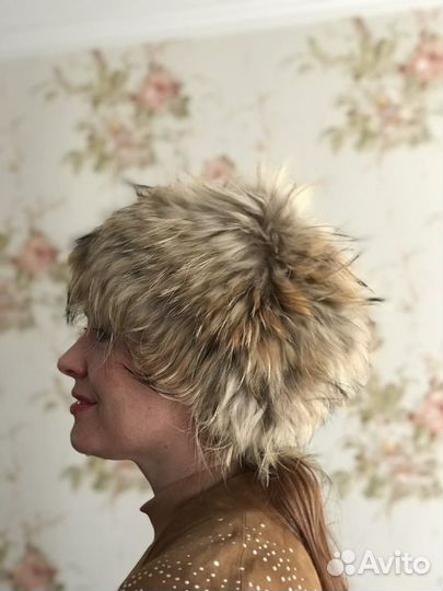 Шапка из натурального меха и шерсти