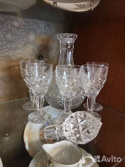 Графин с рюмками хрусталь ГДР