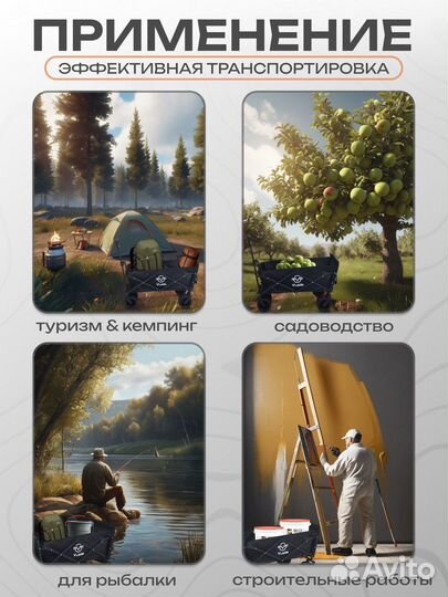 Тележка туристическая складная для кемпинга,дачная