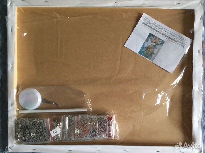 Картина стразами / Алмазная вышивка «Зимняя деревн