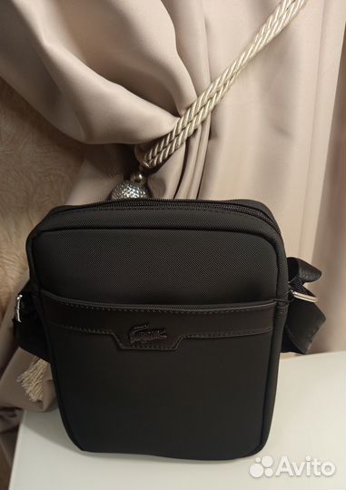 Сумка мужская, черная Lacoste