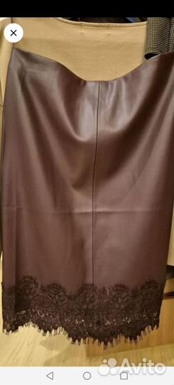Кожаная юбка zolla 46 р