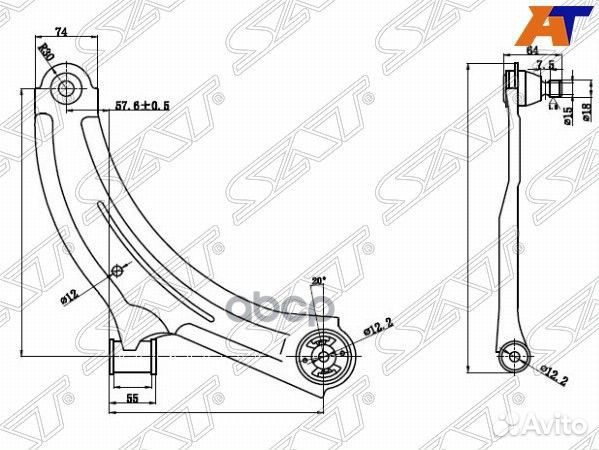 Рычаг нижний с шаров. nissan bluebird sylphy/CU