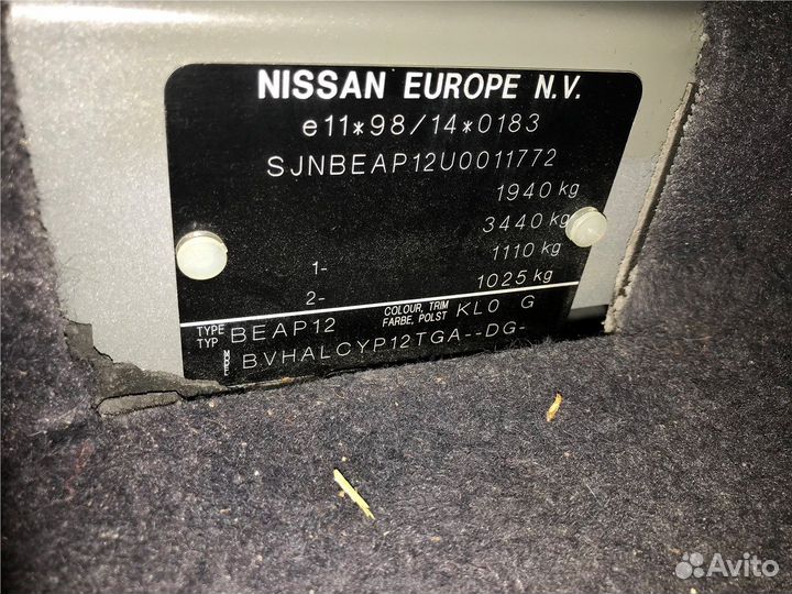 Разбор на запчасти Nissan Primera P12