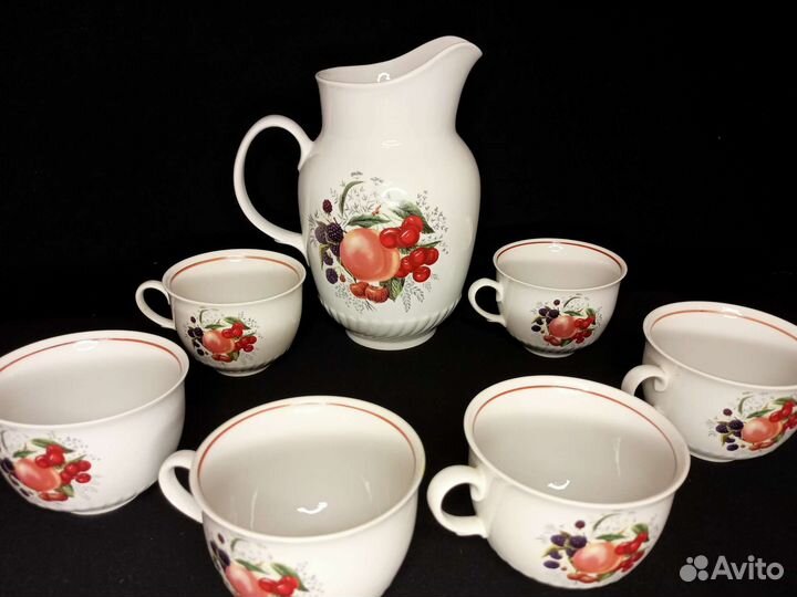 Сервиз кувшин и чашки Полонский фарфор СССР