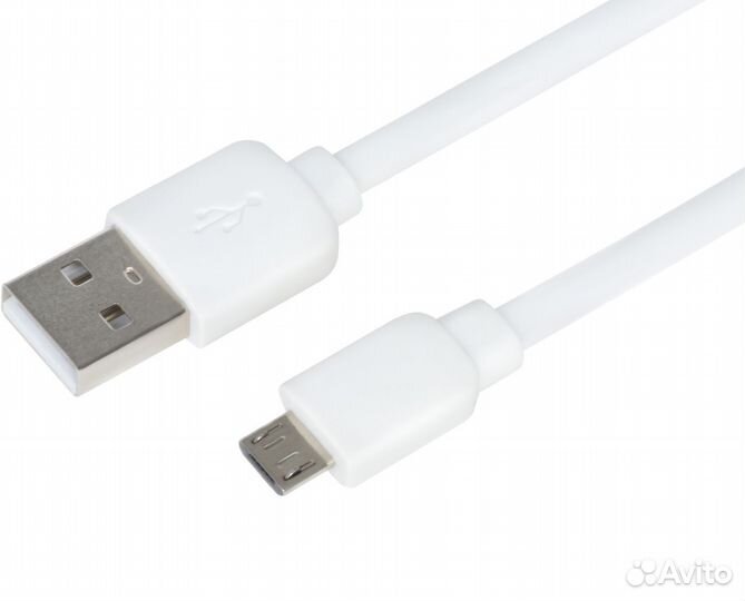 Кабель microusb 0,8 м белый Mocolo (до 0.6А)