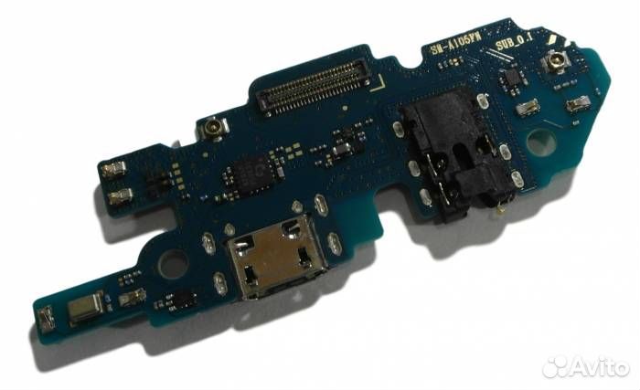 Шлейф Samsung A105F A10 (плата) + разъем зарядки +