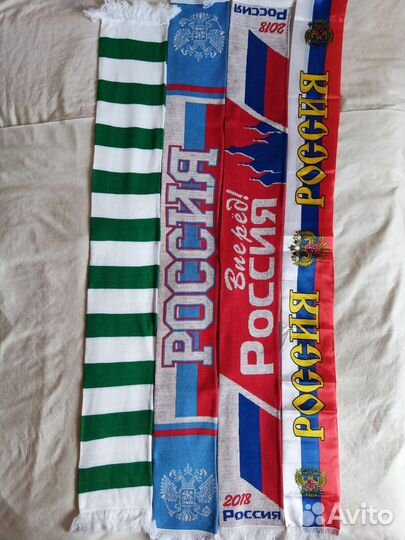 Шарфы Россия, зеленобелые
