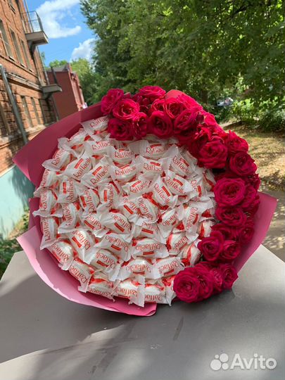 Букет из конфет и цветы