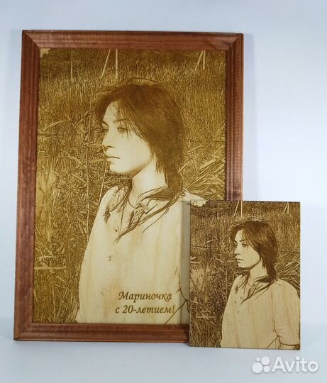 Портреты выжженные по фото на дереве