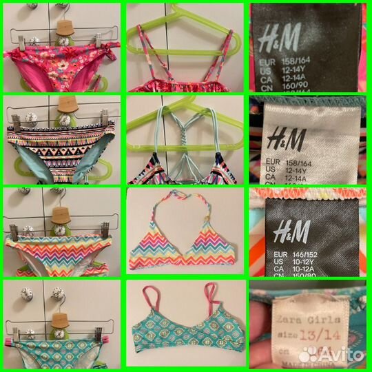 Купальники H&M-zara на девочку 10-14 лет