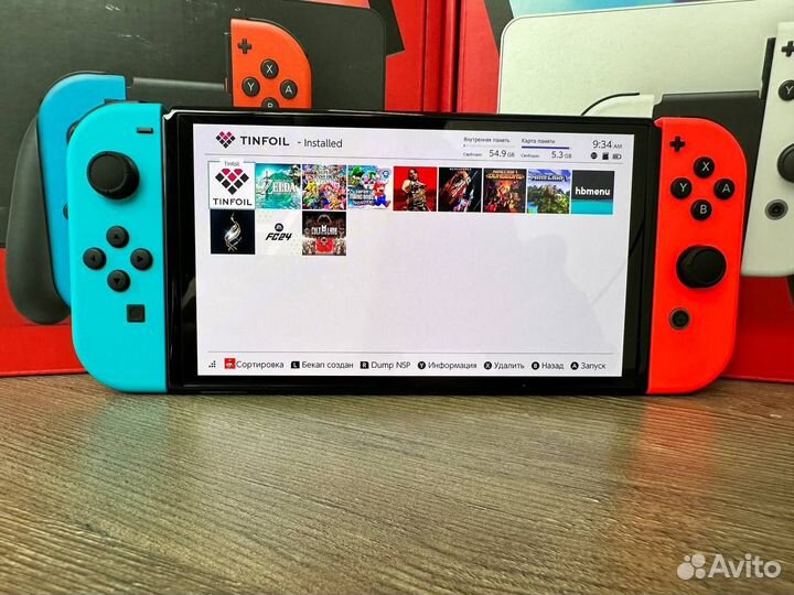 New Nintendo Switch Oled Прошитая + 128gb
