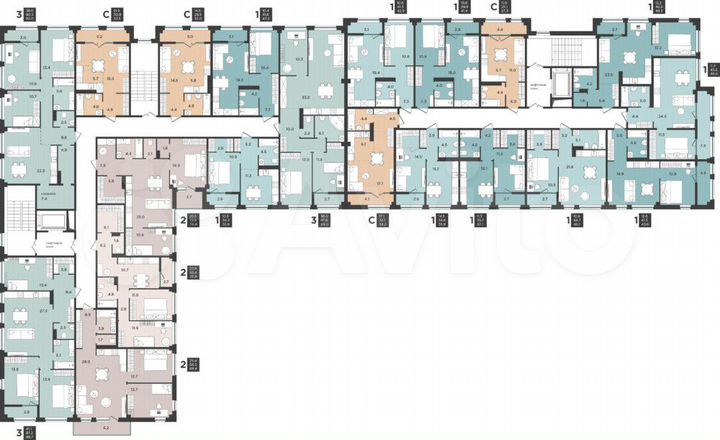 4-к. квартира, 92 м², 8/9 эт.
