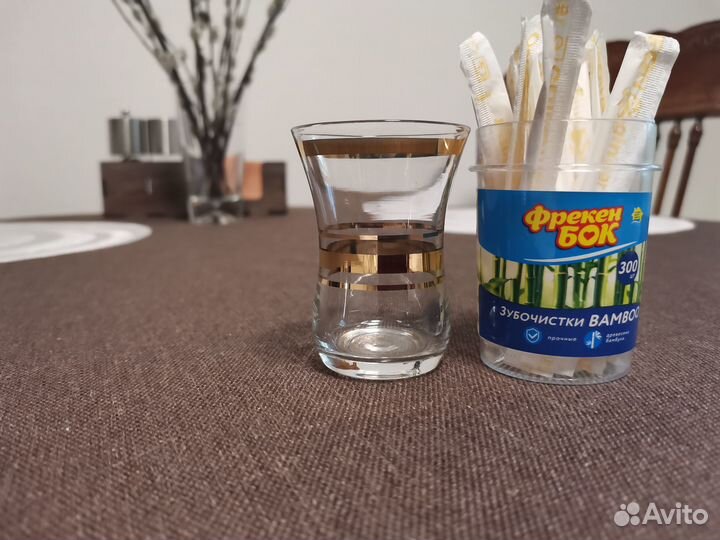 Рюмки СССР с позолотой (50 мл)