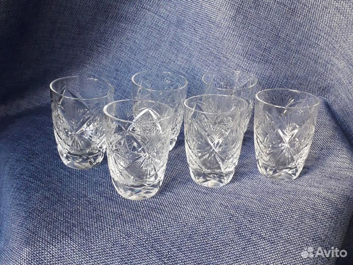 Стопки рюмки хрустальные СССР 8 штук