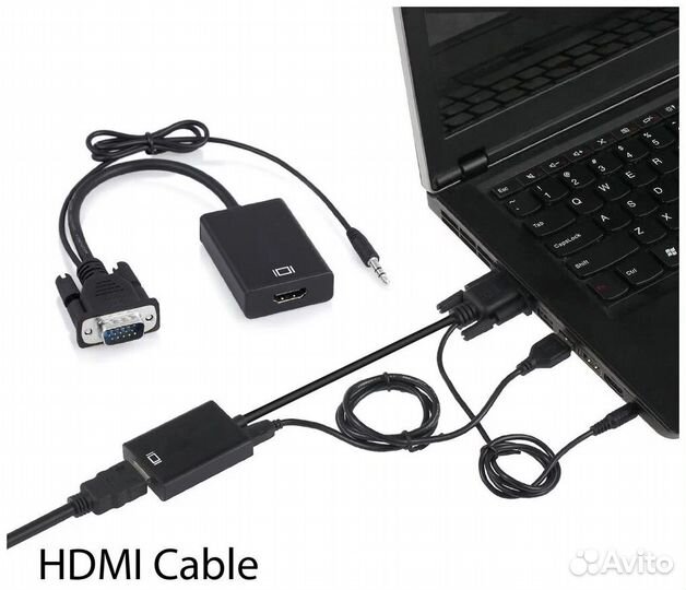 Конвертер видеосигнала из VGA(m) в hdmi(f) 0.15 m