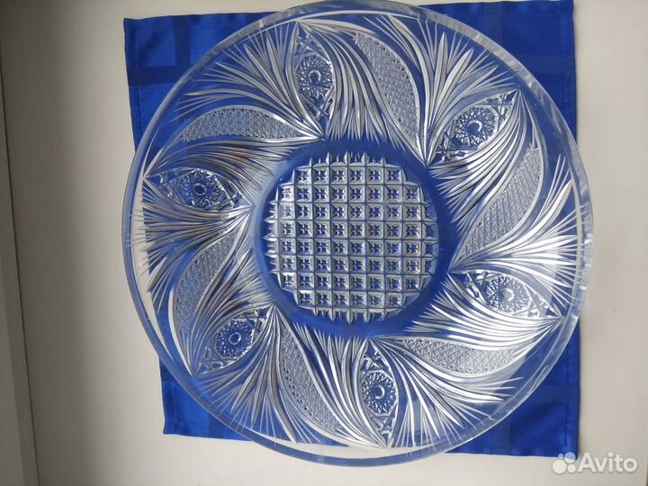 Хрусталь. Ваза и блюдо