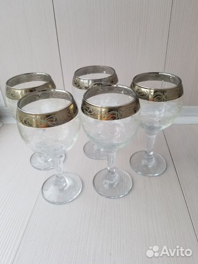 Бокалы для вина, 5 шт., б/у