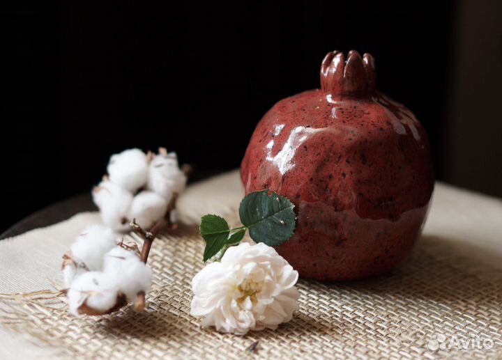 Гранат керамика, ваза, ручная работа
