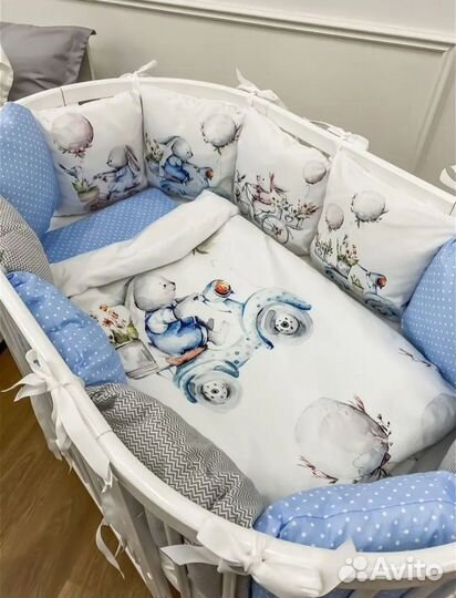 Бортики в кроватку (полный комплект)