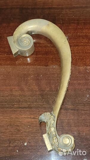 Дверная ручка-скоба. Старинная. Латунь