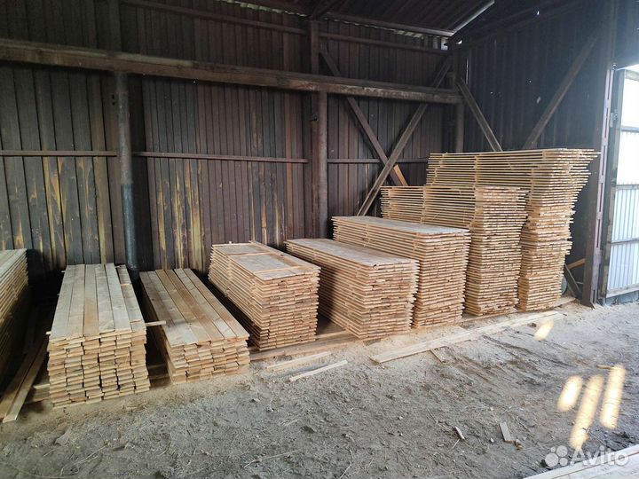 Доска обрезная естественной сушки.дисковый распил