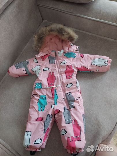 Зимний комбинезон для девочки 74-80