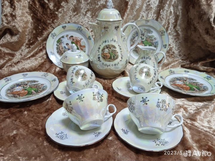 Кофейный сервиз ГДР Мадонна и Волькштад