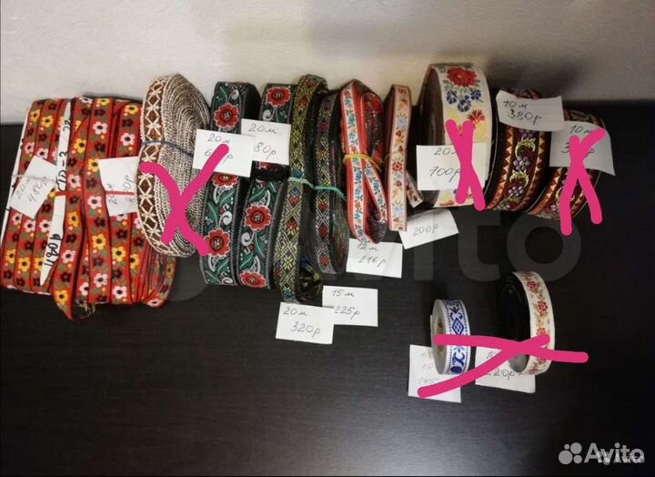 Швейная фурнитура, тесьма, бахрома, апликации