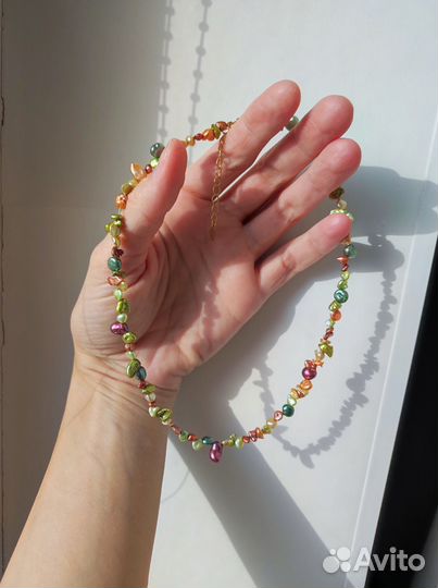 Колье чокер из жемчуга