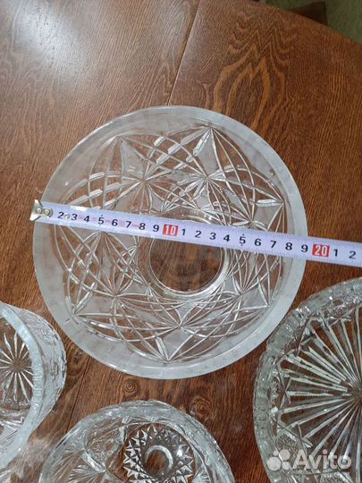 Поднос хрусталь