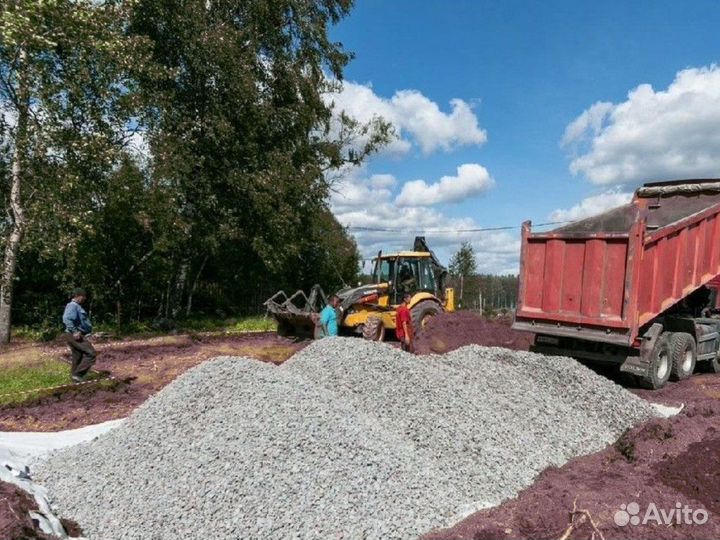 Щебень вторичный крупный от трех кубов