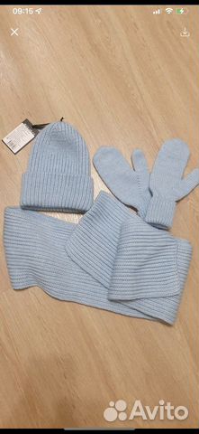 Шапка,шарф,варежки набор