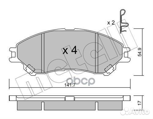 Колодки дисковые передние Suzuki SX4 1.6/1.6DDiS