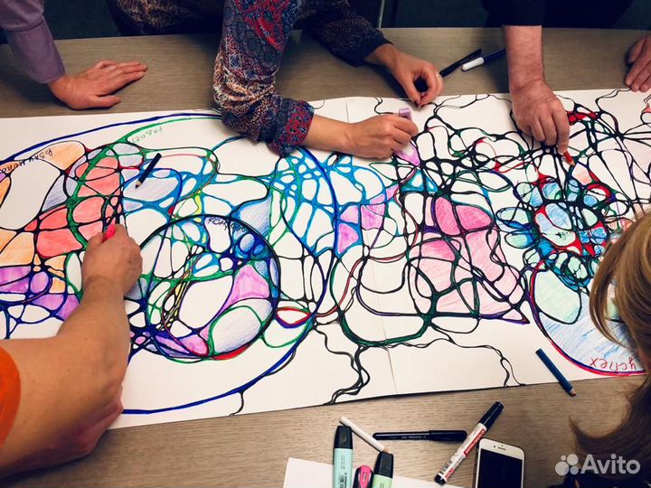 Нейрографика. Групповые мастер классы по понедельн