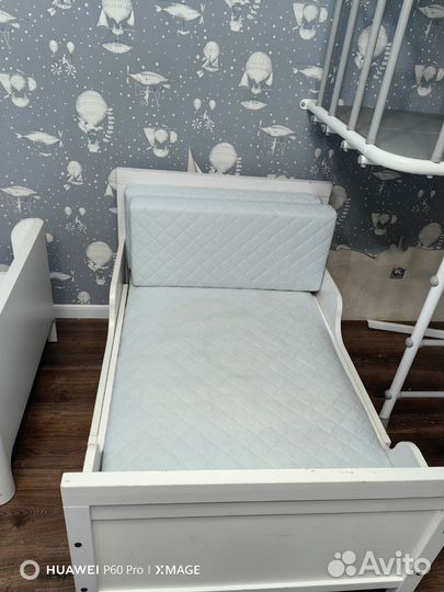 Растущая кровать с матрасом детская Икеа