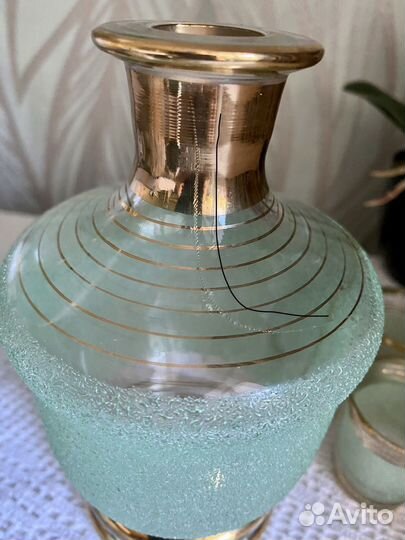 Графин с рюмками насыпное стекло СССР