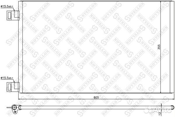 Радиатор конд Renault Kangoo 1.6 16V/1.5DCi 08