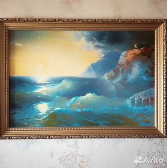Айвазовский,копия,море,большая картина,масло,холст