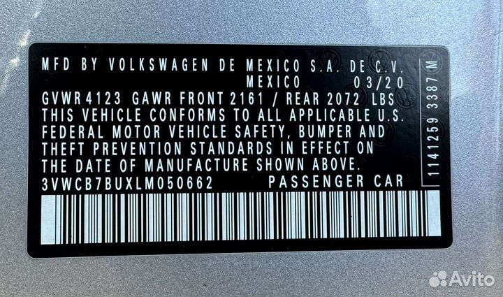 Volkswagen Jetta 1.4 AT, 2020, 68 000 км