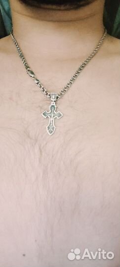 Мужская серебряная цепь бу