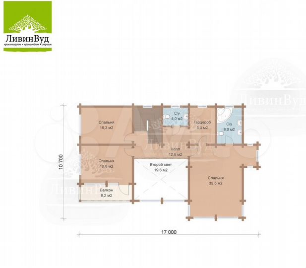 Коттедж 301 м² на участке 15 сот.