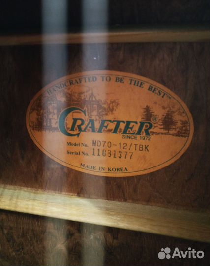 Двенадцати струнная гитара Crafter MD-70-12/TBK