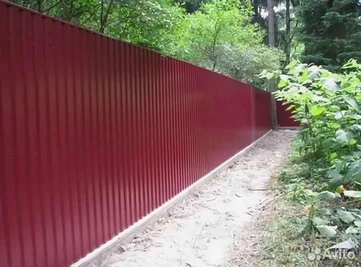 Забор металлический цена за метр под ключ
