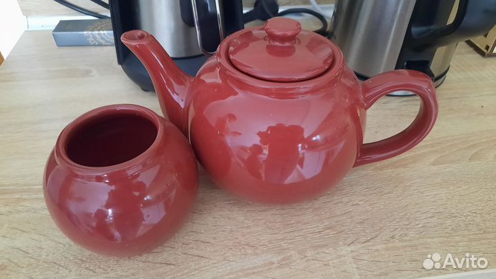 Заварочный чайник и сахарница керамика