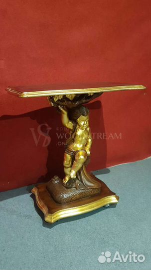 Стол консольный с путти. Винтаж. Подставка