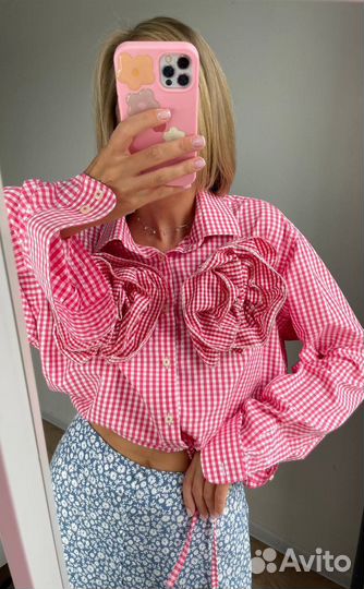 Рубашка с розами