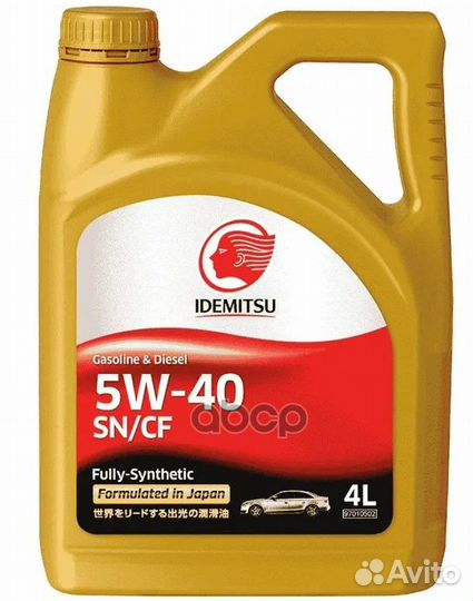 Idemitsu fully-synthetic SN/CF 5W40 Масло мотор